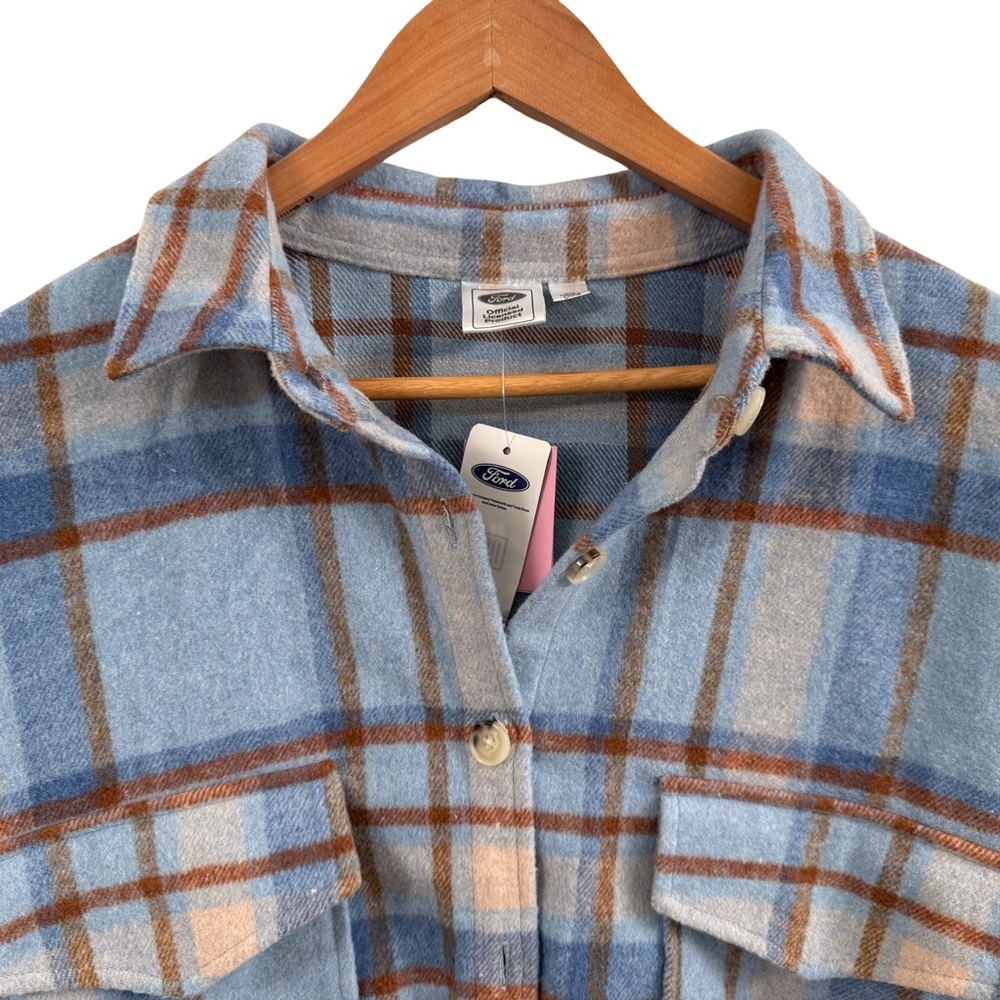 Ford Blue Plaid Button Down Shirt - Picture 2 of 9